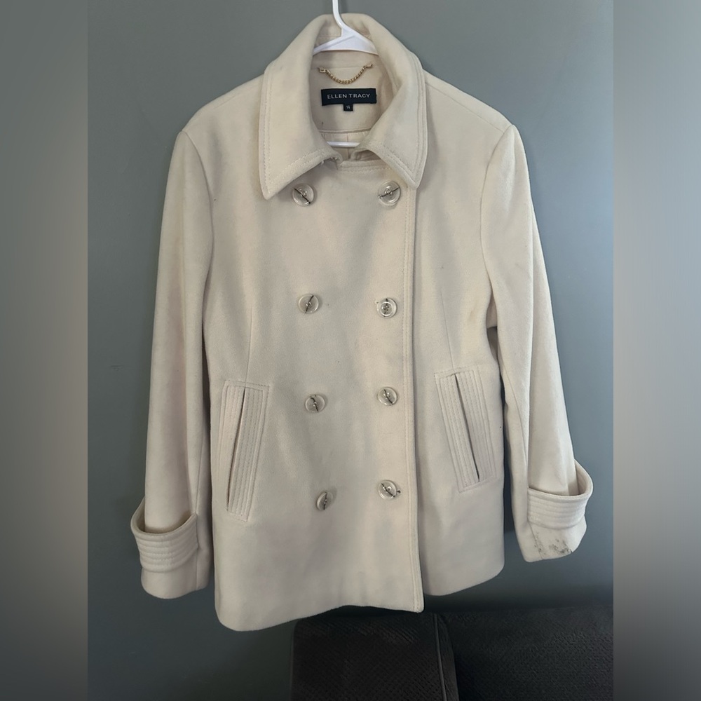 Ellen Tracy Size 14 cream Peacoat